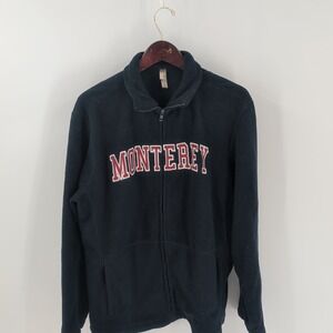 Cal State Monterey Bay‎ Otters Teemax Mens Navy Blue Full Zip Sweater Size XL